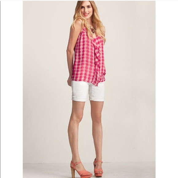 CAbi Tops - Cabi Pink Houndstooth Print Camisole Tank Size XS